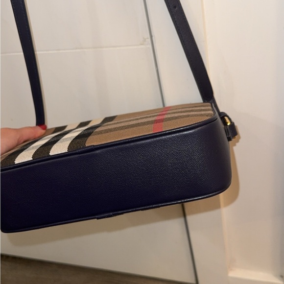 Burberry Tan and Red Check Crossbody Bag - Picture 3 of 3